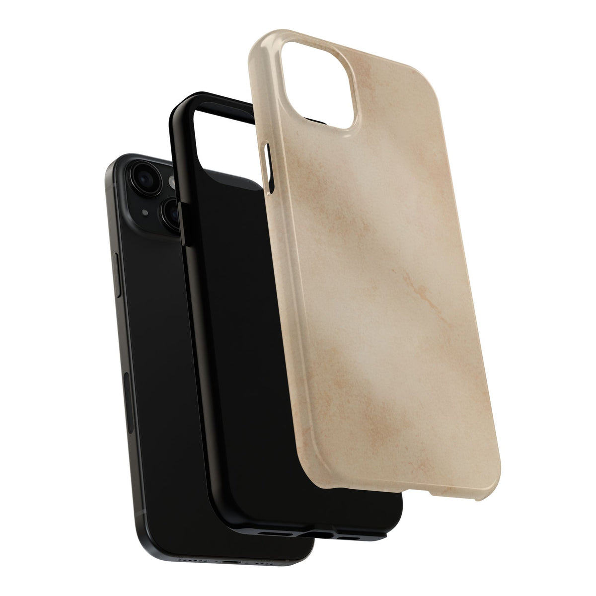 Tough Phone Case — Vintage Beige Marble Protective Phone Cover