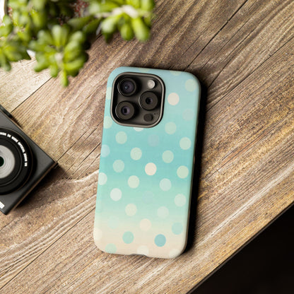 Abstract Palm Tough Phone Case — Minimal Coastal Blue Protective Cover