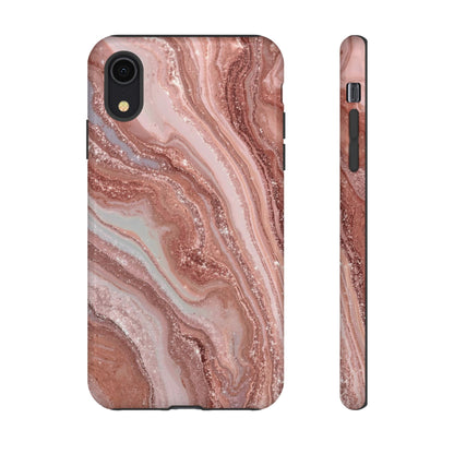Rose Gold Marble Tough Phone Case