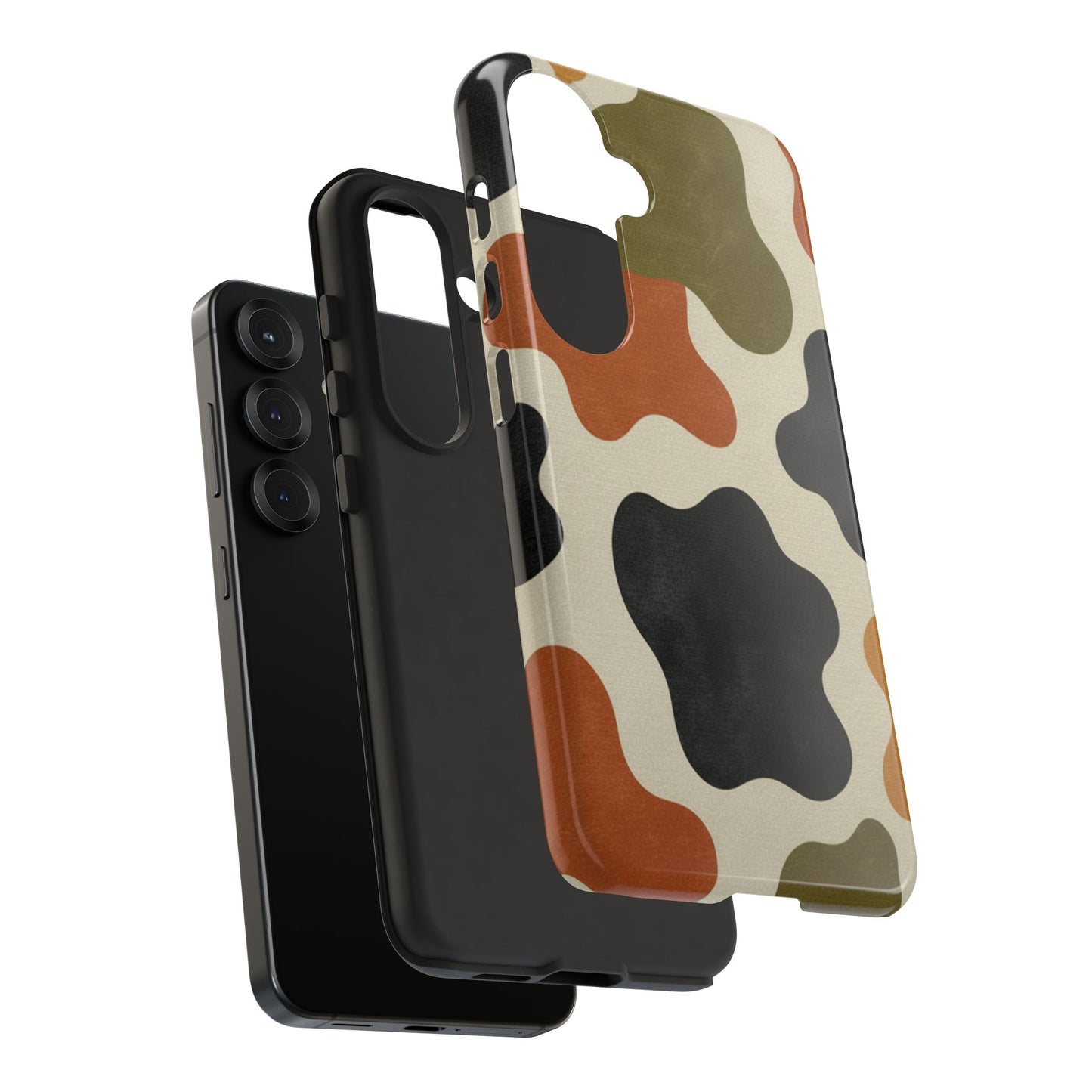 Retro Abstract Camouflage Phone Case — Earth Tone Tough Case