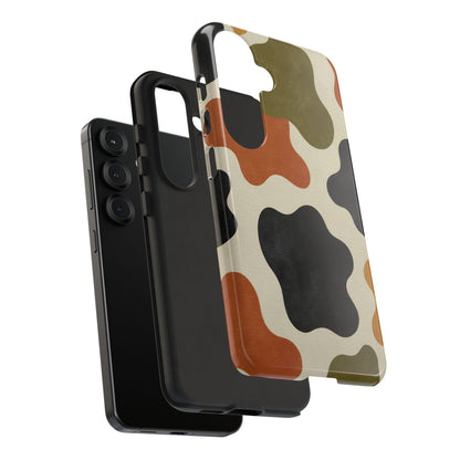 Retro Abstract Camouflage Phone Case — Earth Tone Tough Case