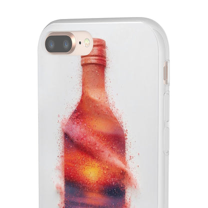 Galaxy Bottle Phone Case — Abstract Cosmic Beverage Design Flexible Case