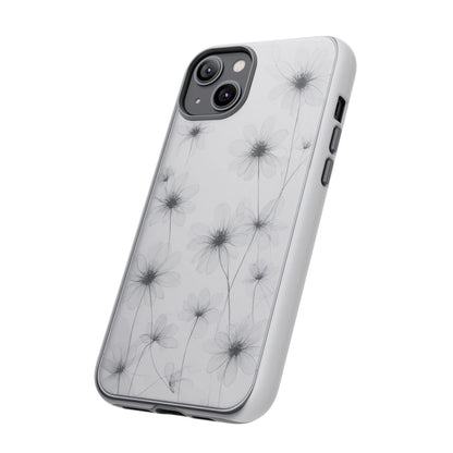Tough Case — Black & White Floral Tough Phone Case
