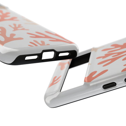 Coral Reef Pattern Tough Phone Case — Pink Beachy Protective Cover