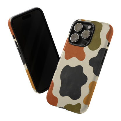 Retro Abstract Camouflage Phone Case — Earth Tone Tough Case