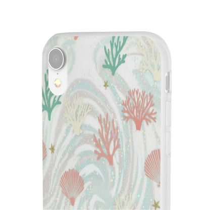 Pastel Seashell Phone Case — Coral Reef Wave iPhone Cover