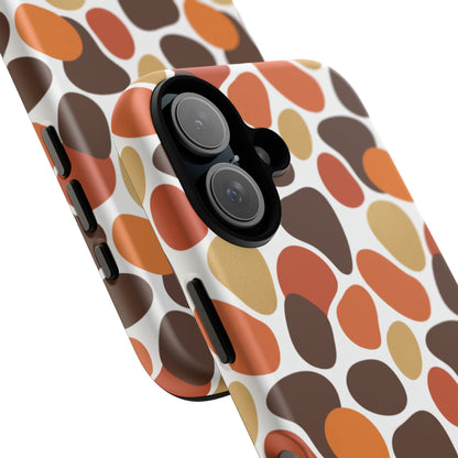 Phone Case — Retro Pebble Pattern in Warm Autumn Colors