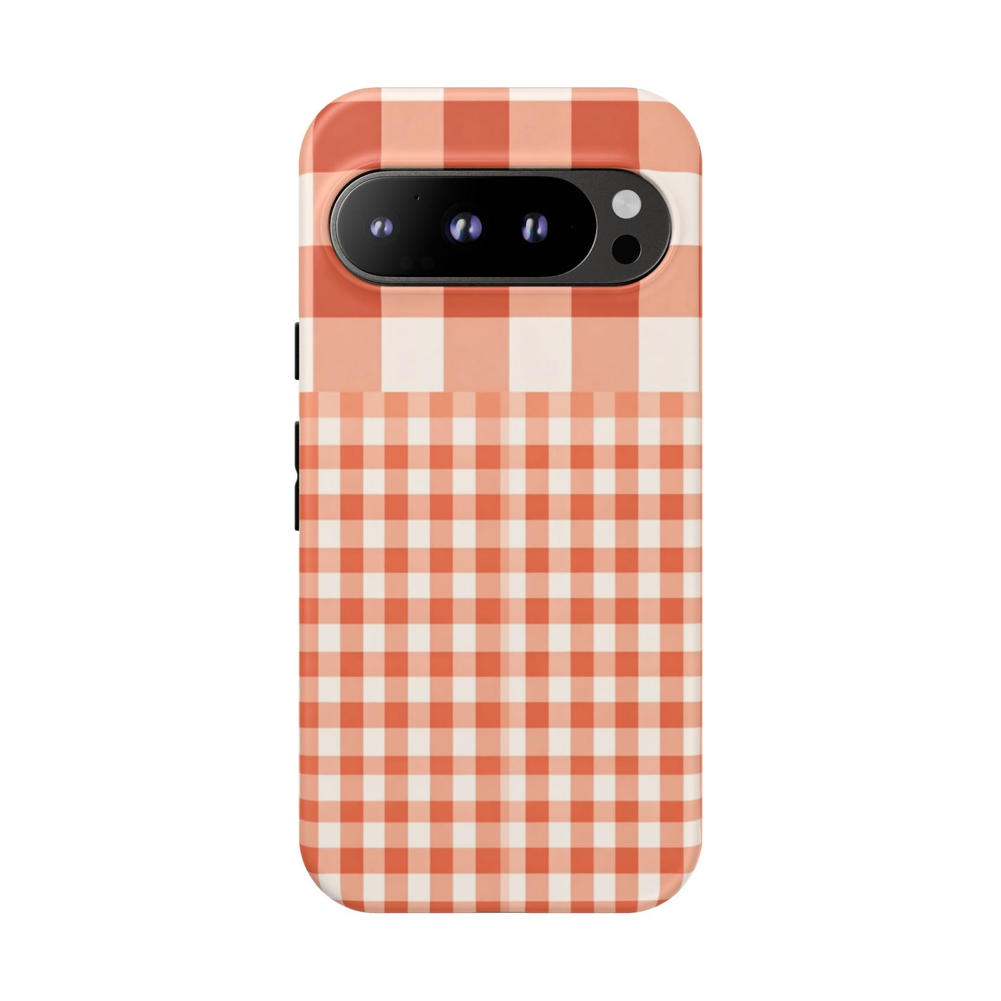 Buffalo Check Tough Phone Case — Orange Gingham Protective Cover