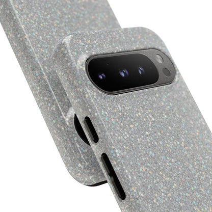 Glitter Silver Tough Phone Case — Sparkling Protective Phone Case