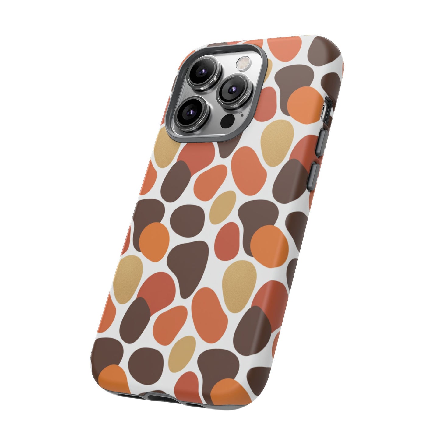 Phone Case — Retro Pebble Pattern in Warm Autumn Colors
