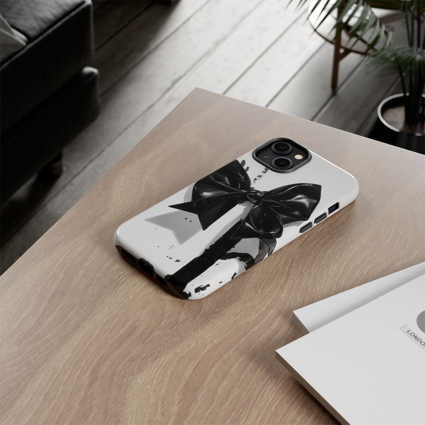 Phone Case — Black Bow Graphic Protective Cover