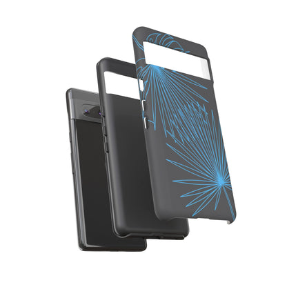 Blue Dandelion Burst Tough Phone Case — Protective Floral iPhone Cover