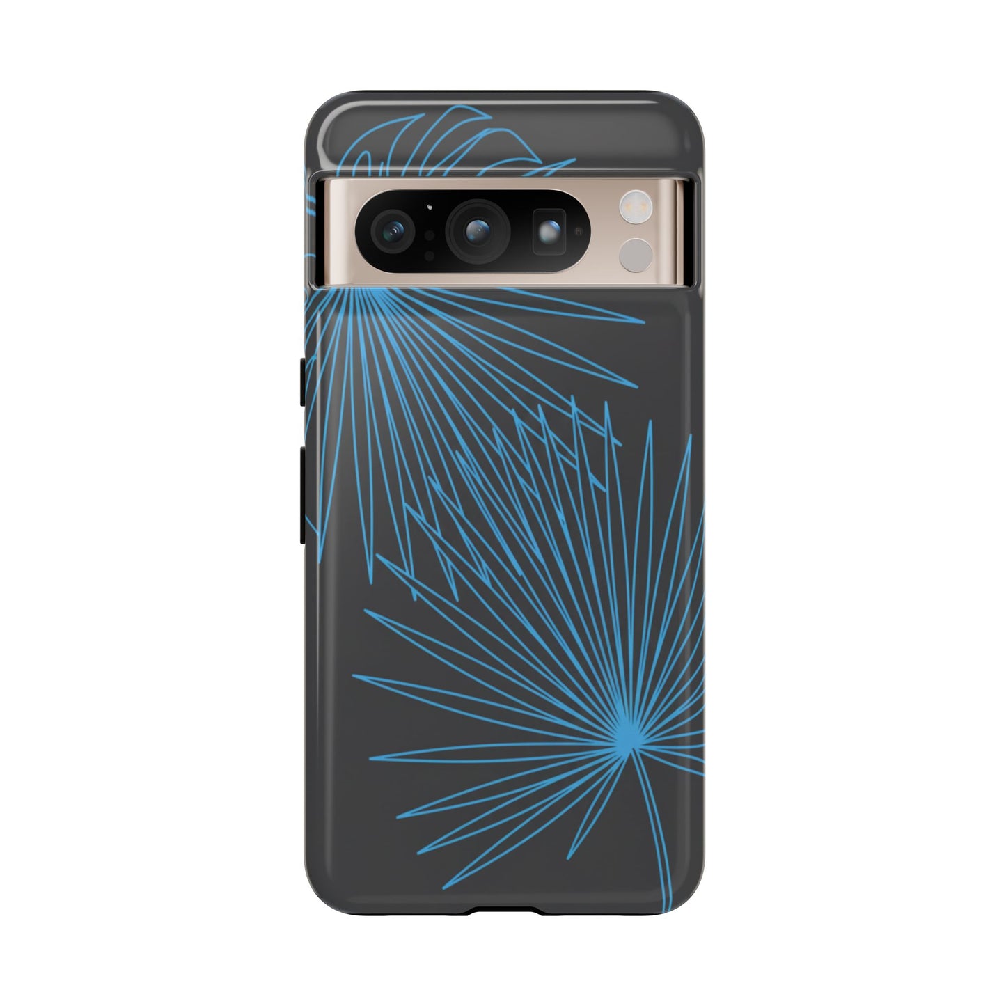 Blue Dandelion Burst Tough Phone Case — Protective Floral iPhone Cover