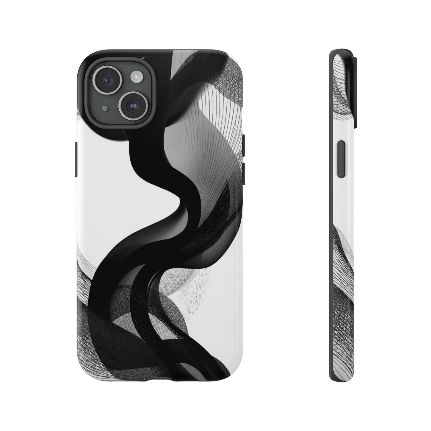 Phone Case — Monochrome Abstract Protective Cover