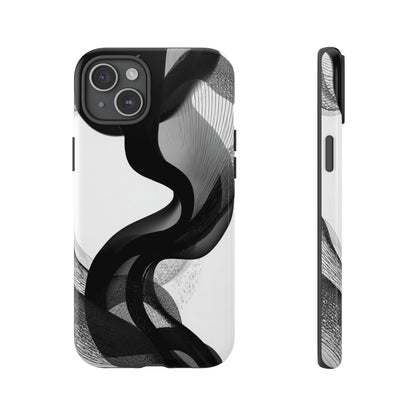 Phone Case — Monochrome Abstract Protective Cover