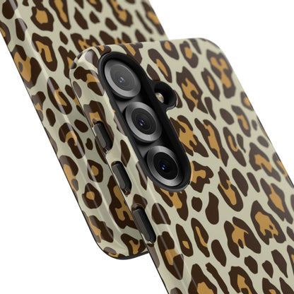 Leopard Print Tough Phone Case — Durable Protective Animal Print Case