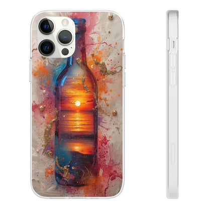 Copy of Floral Holographic Phone Case — Iridescent Leaves & Flowers Flexi Case