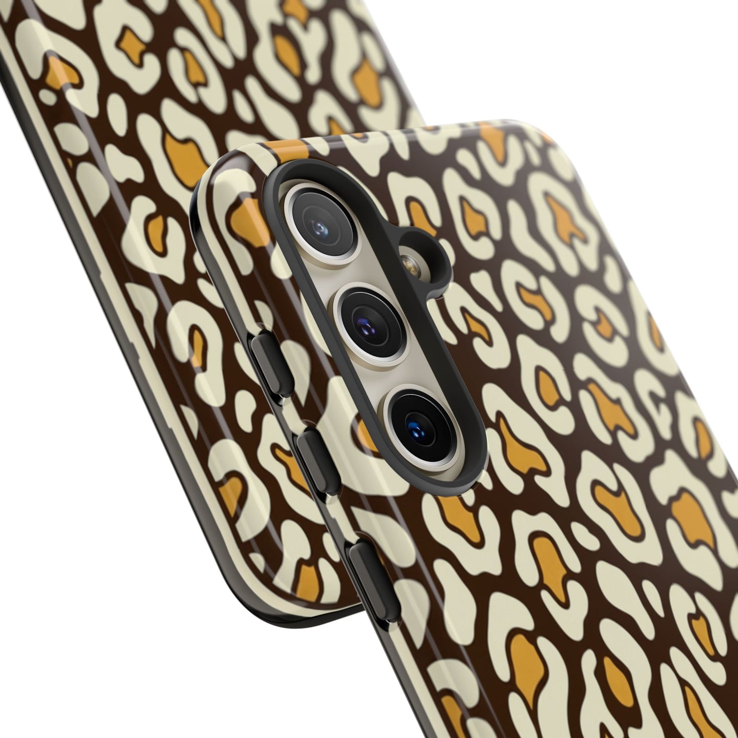 Leopard Print Tough Phone Case — Durable Protective iPhone Cover