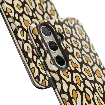 Leopard Print Tough Phone Case — Durable Protective iPhone Cover