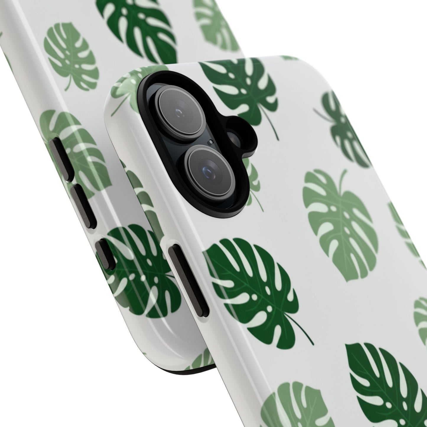 Monstera Leaf Phone Case — Tropical Green Pattern Tough Case