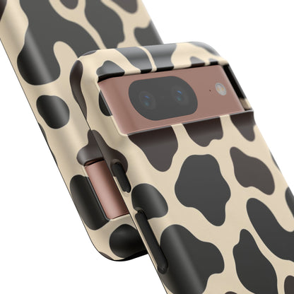 Cow Print Phone Case — Black & Cream Protective  Case