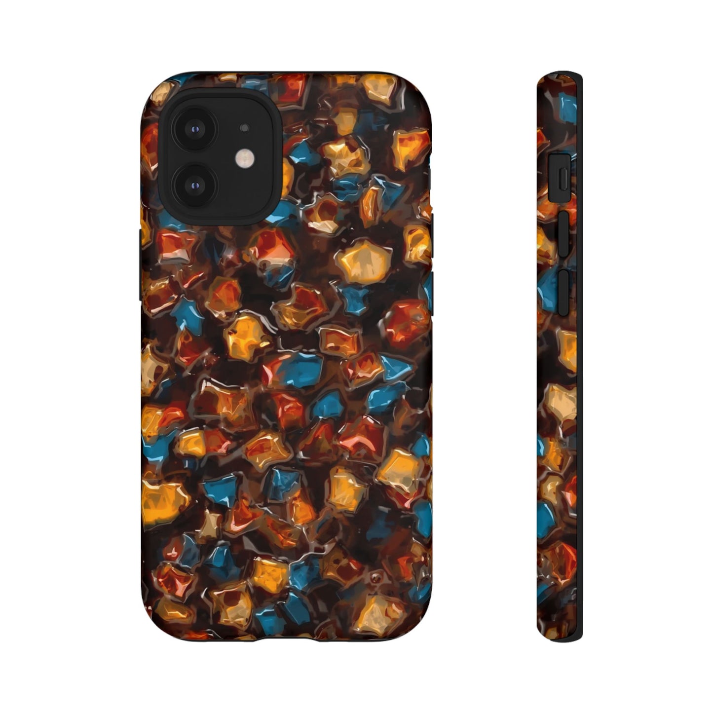 Phone Case - Amber Tortoiseshell Mosaic Protective Cover