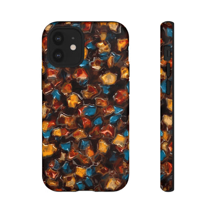 Phone Case - Amber Tortoiseshell Mosaic Protective Cover