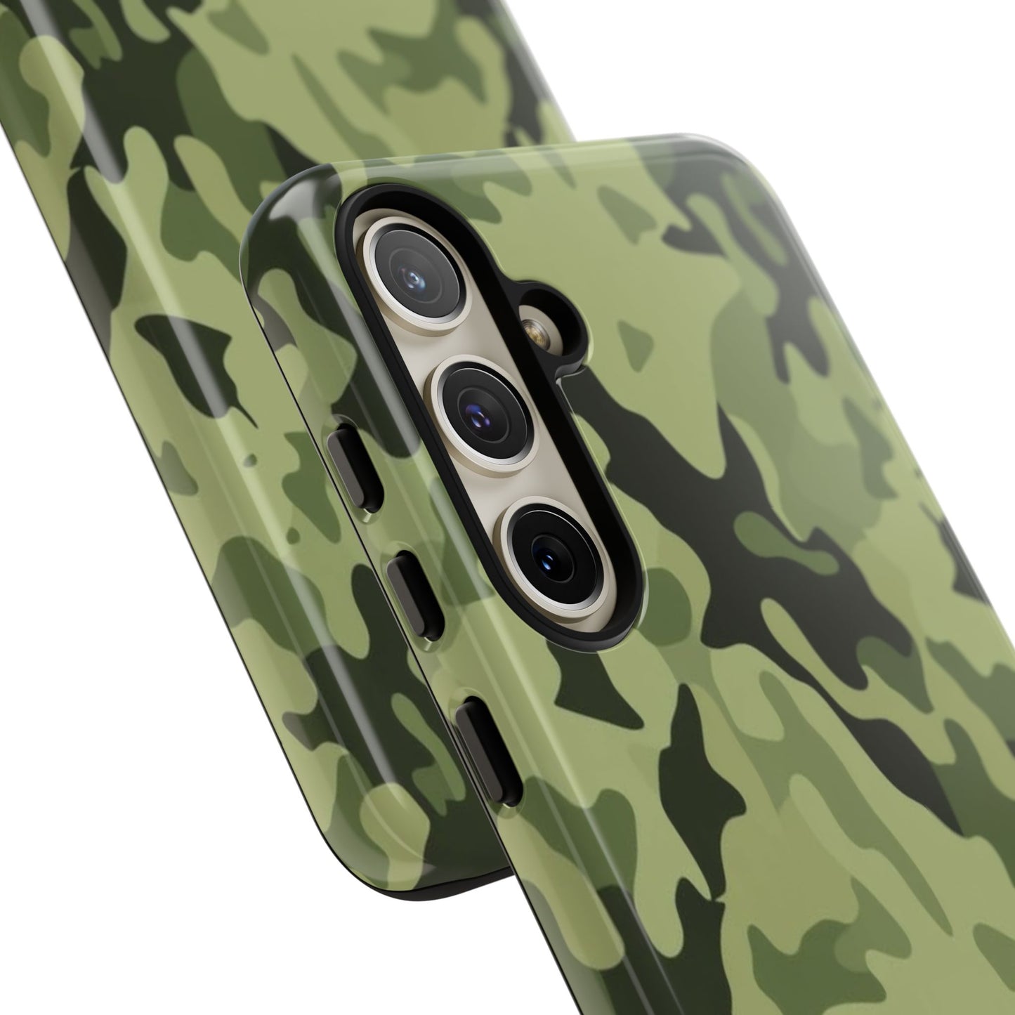 Camo Tough Phone Case — Military Green Protective iPhone Cover