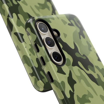 Camo Tough Phone Case — Military Green Protective iPhone Cover