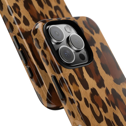 Leopard Print Tough Phone Case — Durable Animal Print Protective Cover