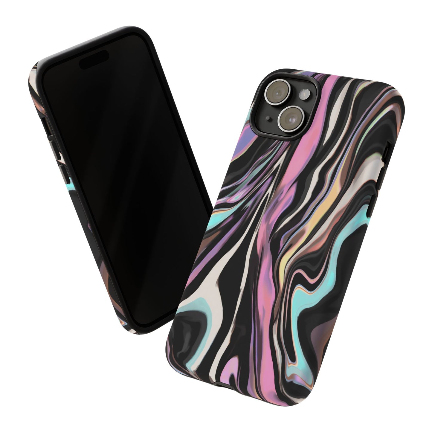 Abstract Marble Tough Phone Case — Pastel Swirl Protective Cover