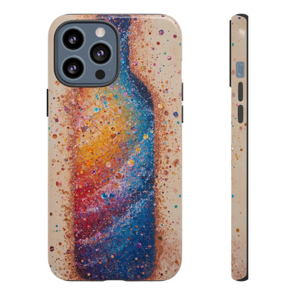Galaxy Bottle Tough Phone Case — Colorful Nebula Splash iPhone Cover