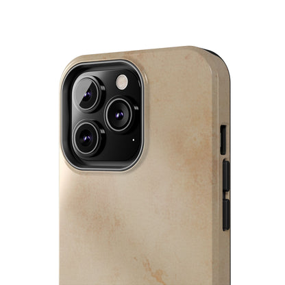 Tough Phone Case — Vintage Beige Marble Protective Phone Cover