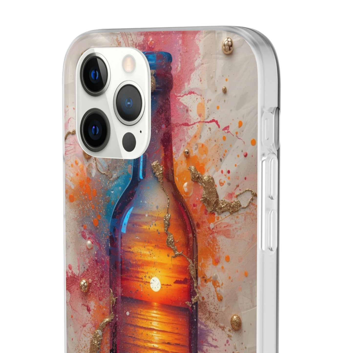 Copy of Floral Holographic Phone Case — Iridescent Leaves & Flowers Flexi Case