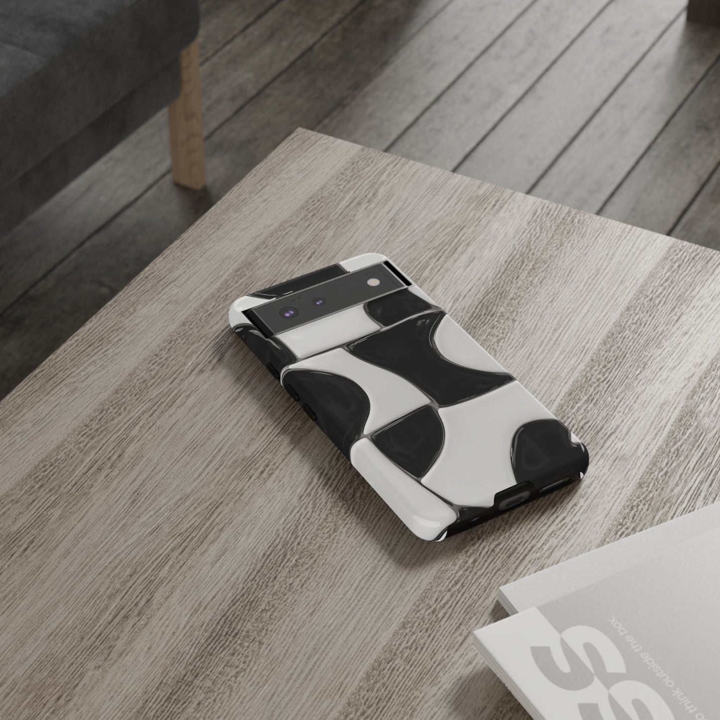 Black & White Abstract Pattern Tough Phone Case