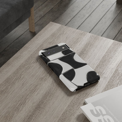 Black & White Abstract Pattern Tough Phone Case