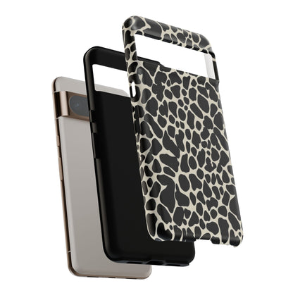 Black and White Cowhide Phone Case — Protective Tough Case