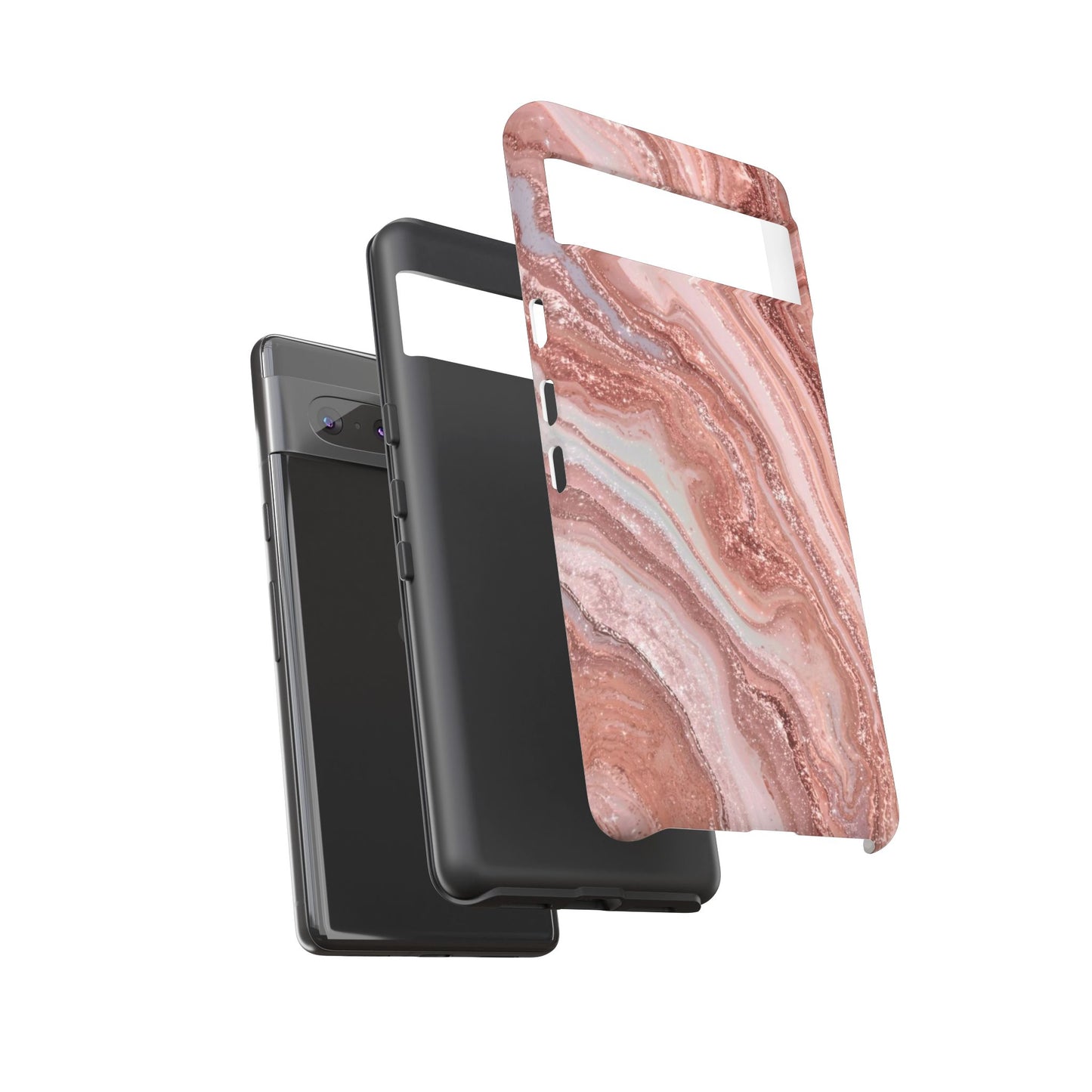 Rose Gold Marble Tough Phone Case