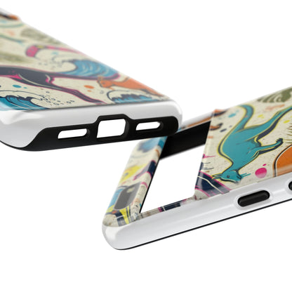 Tough Cases — Colorful Surfing Kangaroo Phone Case