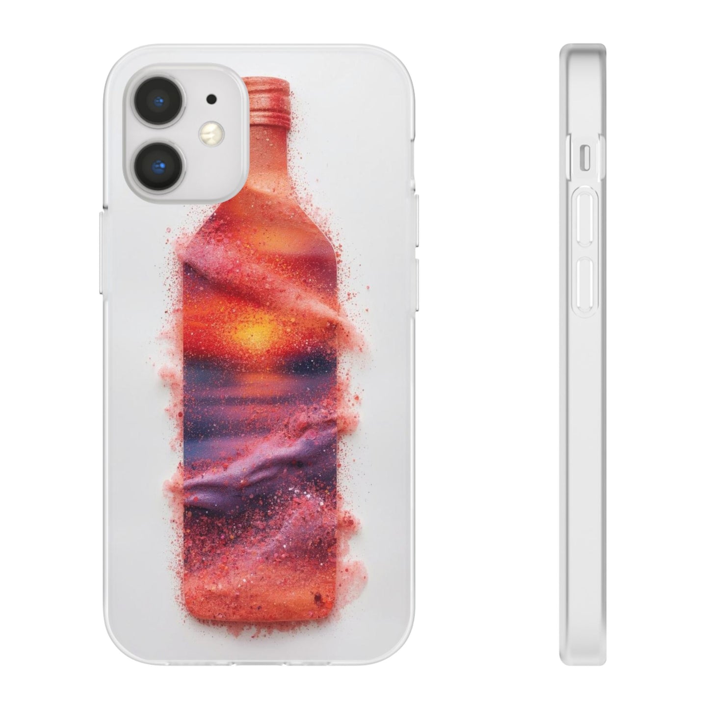 Galaxy Bottle Phone Case — Abstract Cosmic Beverage Design Flexible Case