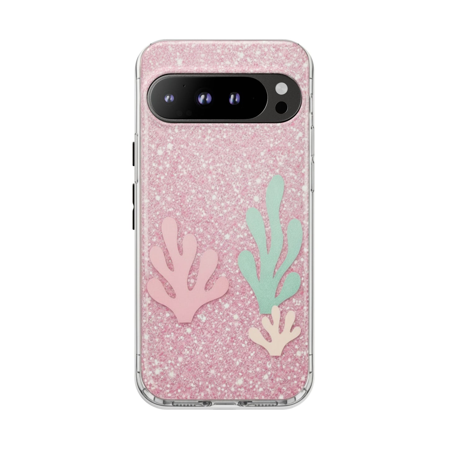 Pink Glitter Seaweed Tough Case - Sparkle Protective Phone Cover