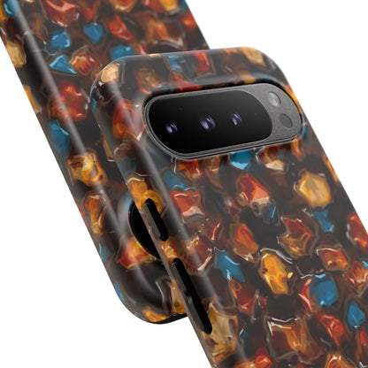 Phone Case - Amber Tortoiseshell Mosaic Protective Cover