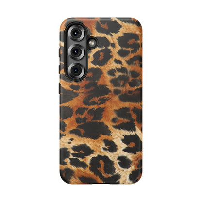 Leopard Print Tough Phone Case – Rugged Protective iPhone Cover