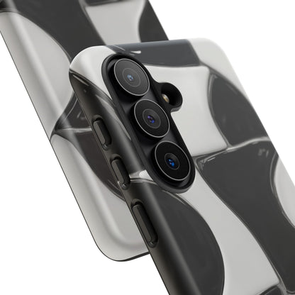 Black & White Abstract Pattern Tough Phone Case