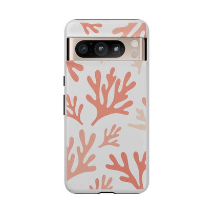 Coral Reef Pattern Tough Phone Case — Pink Beachy Protective Cover