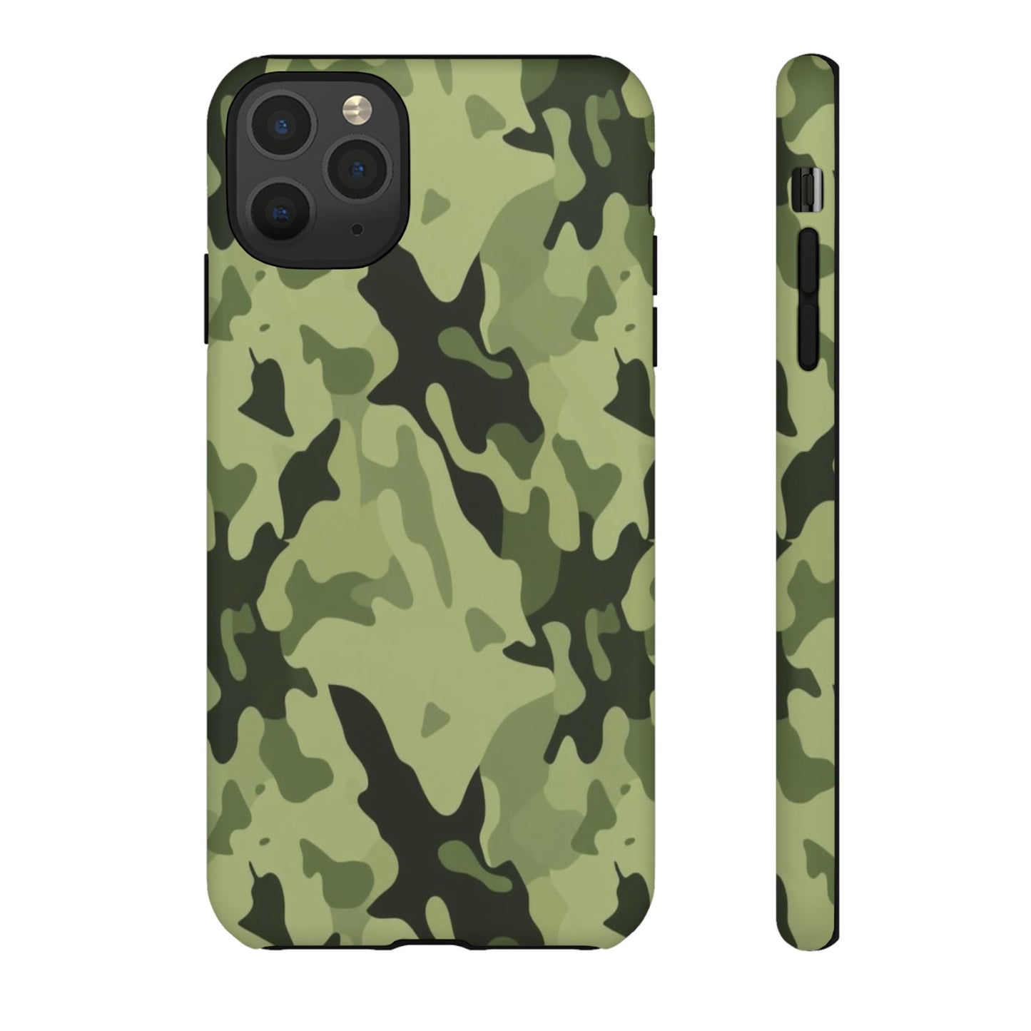 Camo Tough Phone Case — Military Green Protective iPhone Cover