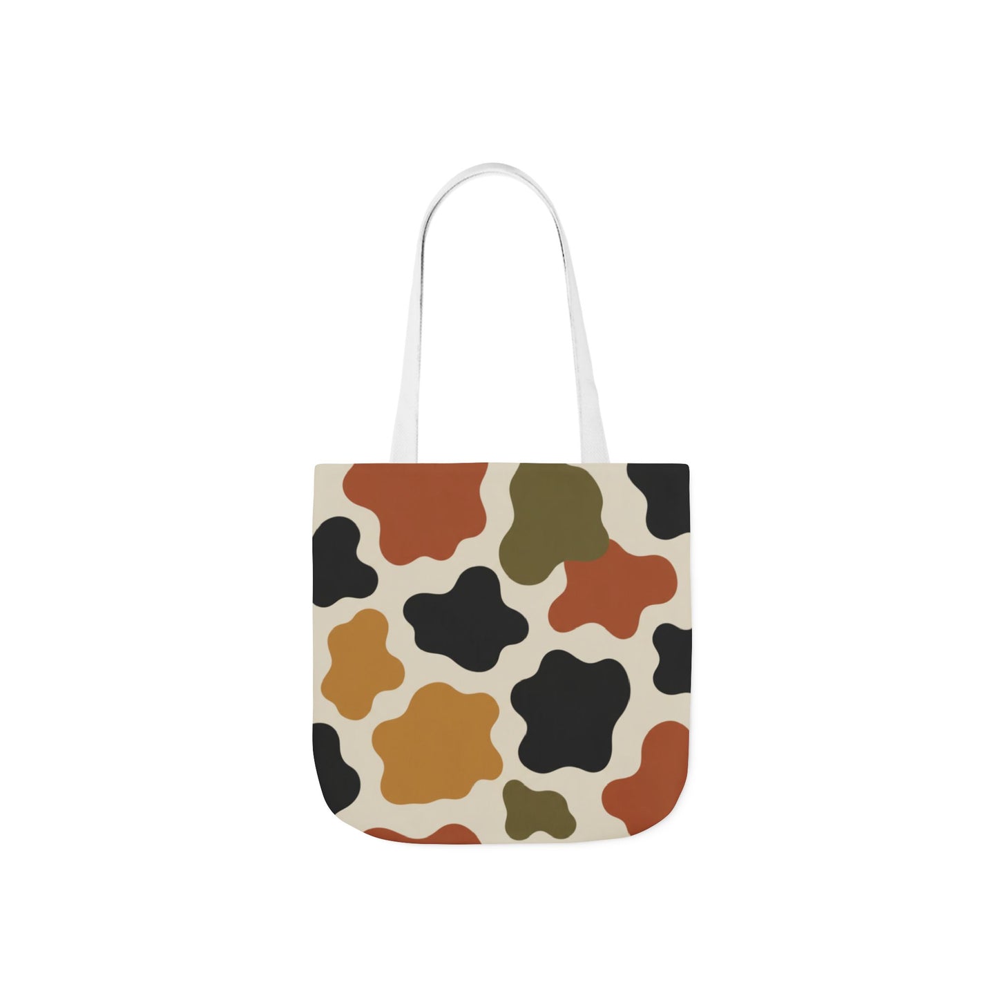 Abstract Earth-Tone Pattern Canvas Tote Bag