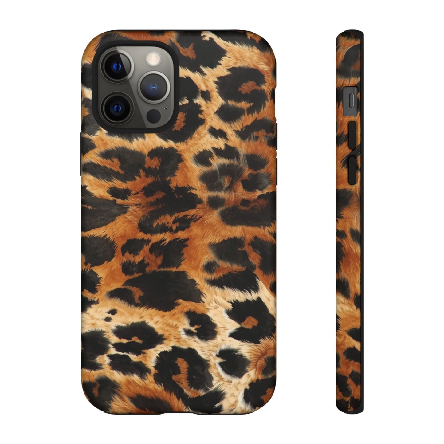 Leopard Print Tough Phone Case – Rugged Protective iPhone Cover