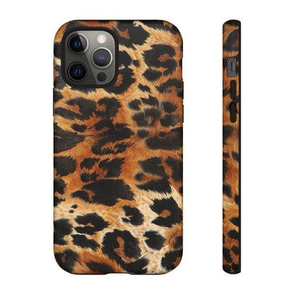 Leopard Print Tough Phone Case – Rugged Protective iPhone Cover