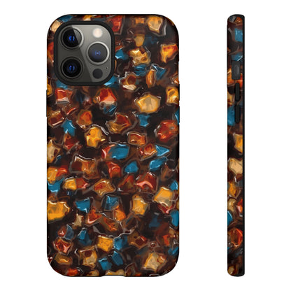 Phone Case - Amber Tortoiseshell Mosaic Protective Cover